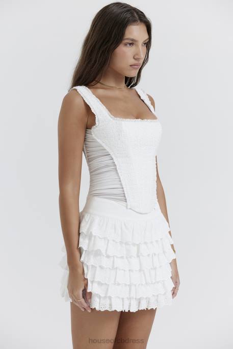 House of CB Catalina White Broderie Anglais Corset Clothing 4H6N21