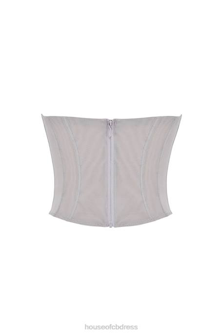 House of CB Demi Grey Underwired Corset Clothing 4H6N51