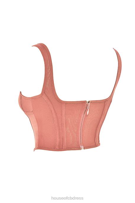 House of CB Edetta Rose Mesh Corset Clothing 4H6N73