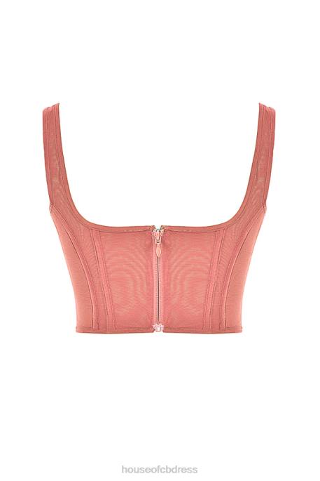 House of CB Edetta Rose Mesh Corset Clothing 4H6N73