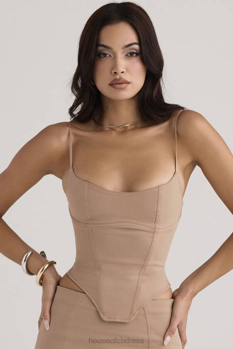 House of CB Flavia Beige Sculpting Corset Clothing 4H6N56