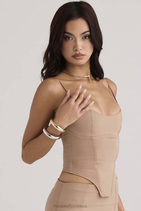 House of CB Flavia Beige Sculpting Corset Clothing 4H6N56