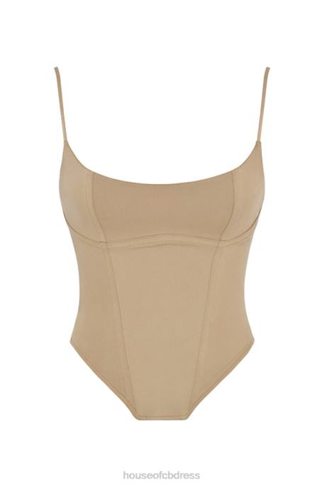 House of CB Flavia Beige Sculpting Corset Clothing 4H6N56