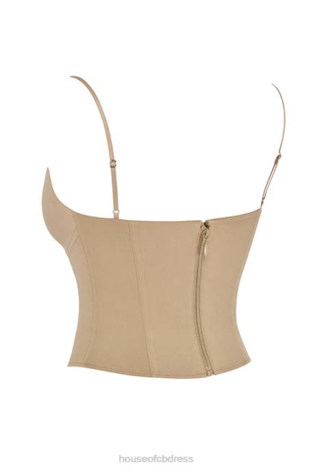 House of CB Flavia Beige Sculpting Corset Clothing 4H6N56