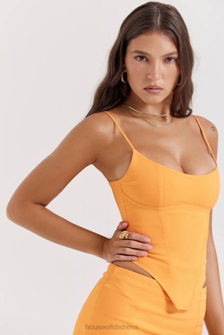 House of CB Flavia Tangerine Sculpting Corset Clothing 4H6N18
