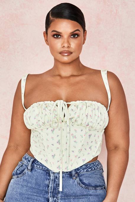 House of CB Gene Lemon Floral Corset Clothing 4H6N106