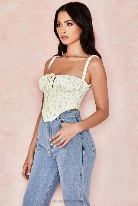 House of CB Gene Lemon Floral Corset Clothing 4H6N106