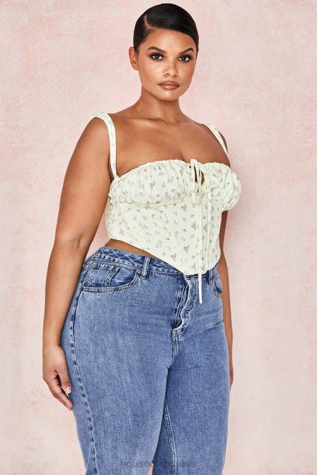 House of CB Gene Lemon Floral Corset Clothing 4H6N106