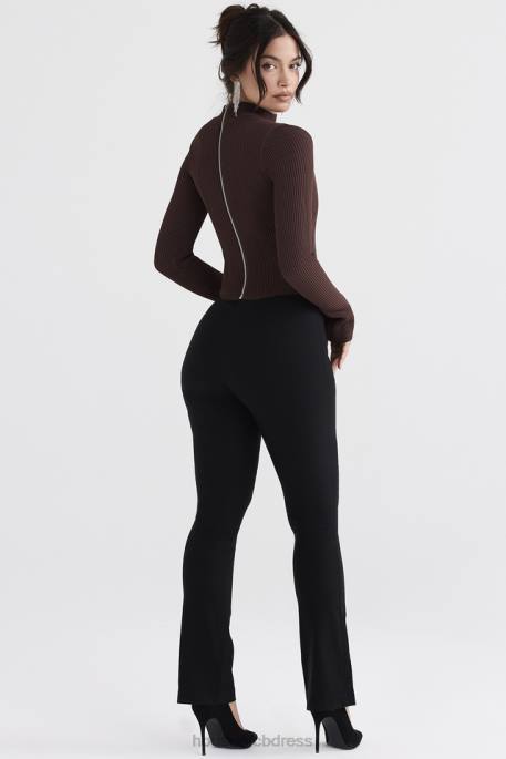 House of CB Georgina Cocoa Knitted Corset Clothing 4H6N32