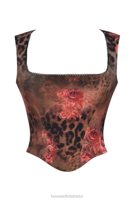 House of CB Kalina Floral Printed Corset Clothing 4H6N29