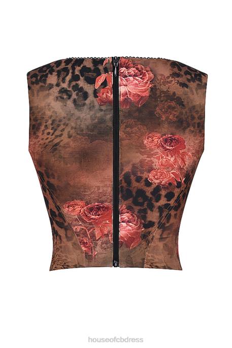 House of CB Kalina Floral Printed Corset Clothing 4H6N29