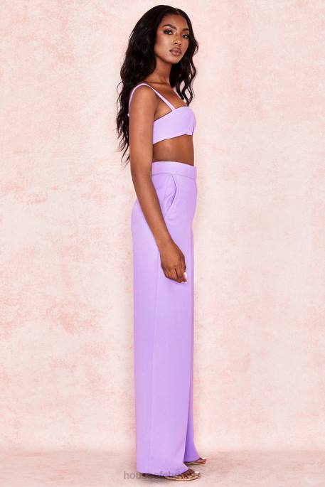 House of CB Leela Violet Crepe V Wire Bralet Clothing 4H6N813