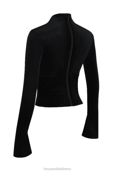 House of CB Leonora Black Velvet Corset Clothing 4H6N33