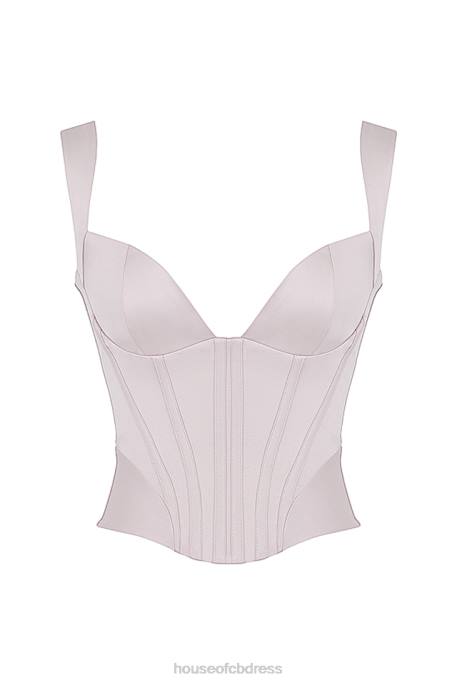House of CB Liberty Crystal Satin Corset Clothing 4H6N64
