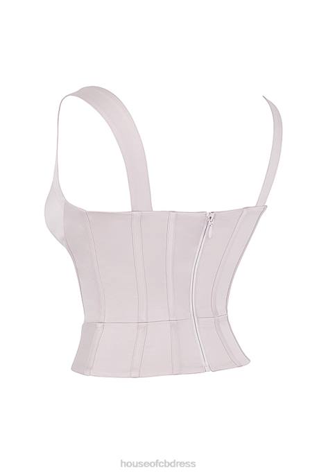 House of CB Liberty Crystal Satin Corset Clothing 4H6N64