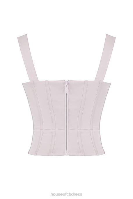 House of CB Liberty Crystal Satin Corset Clothing 4H6N64