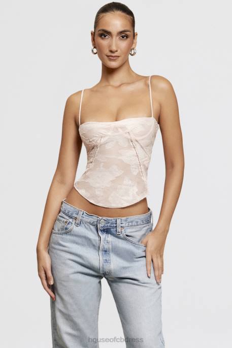 House of CB Lisette Pink Floral Lace Camisole Clothing 4H6N704