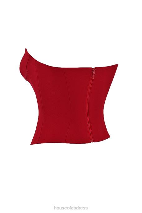 House of CB Lydia Red Rose Plunge Corset Clothing 4H6N31