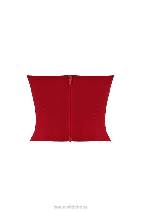 House of CB Lydia Red Rose Plunge Corset Clothing 4H6N31