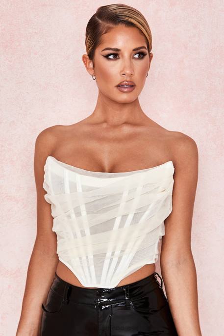 House of CB Melinda Ivory Boned Corset Clothing 4H6N108