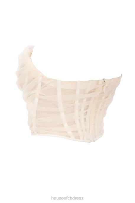 House of CB Melinda Ivory Boned Corset Clothing 4H6N108