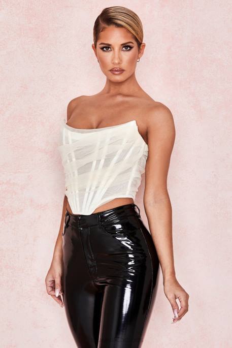 House of CB Melinda Ivory Boned Corset Clothing 4H6N108