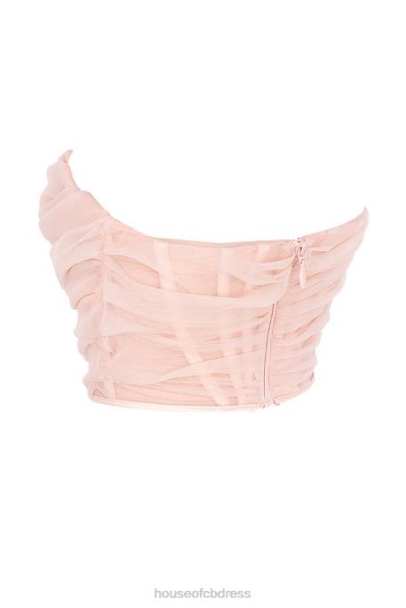 House of CB Melinda Pink Boned Corset Clothing 4H6N100