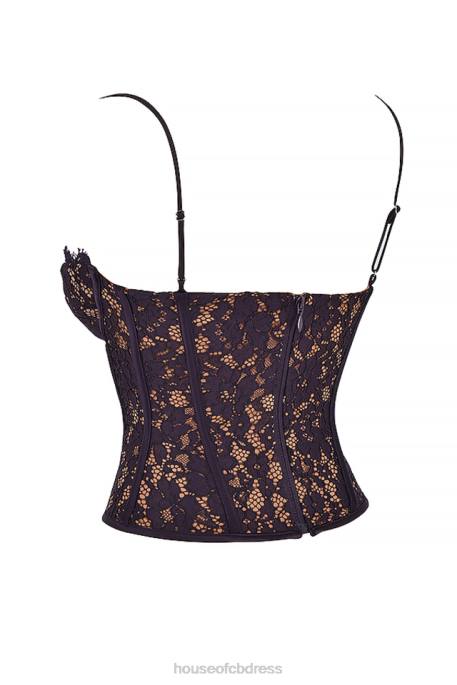 House of CB Mila Night Shade Lace Underwired Corset Clothing 4H6N43