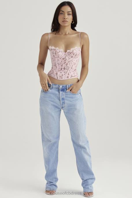 House of CB Mila Rose Lace Underwired Corset Clothing 4H6N48