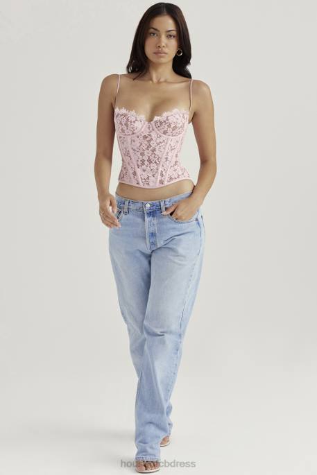 House of CB Mila Rose Lace Underwired Corset Clothing 4H6N48