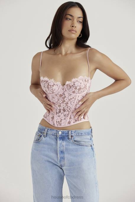 House of CB Mila Rose Lace Underwired Corset Clothing 4H6N48