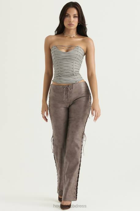 House of CB Mirabelle Smoke Lace Up Corset Clothing 4H6N40
