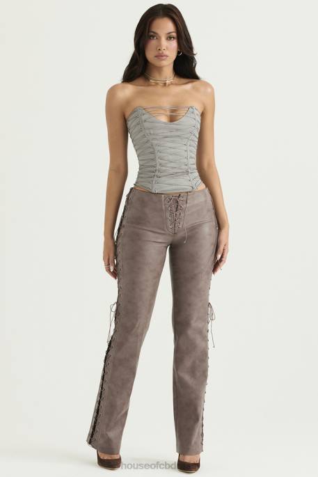 House of CB Mirabelle Smoke Lace Up Corset Clothing 4H6N40