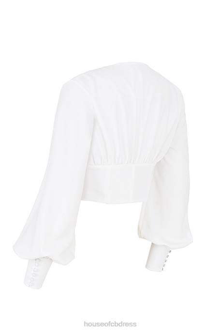 House of CB Mirabelle White Lace Up Corset Clothing 4H6N82