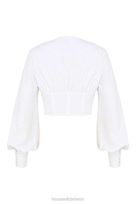 House of CB Mirabelle White Lace Up Corset Clothing 4H6N82