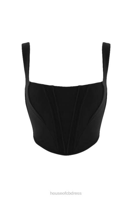 House of CB Ninetta Black Mesh Corset Clothing 4H6N94