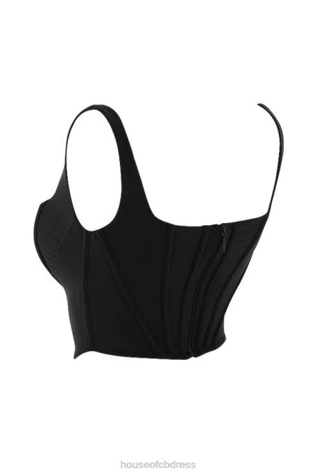 House of CB Ninetta Black Mesh Corset Clothing 4H6N94
