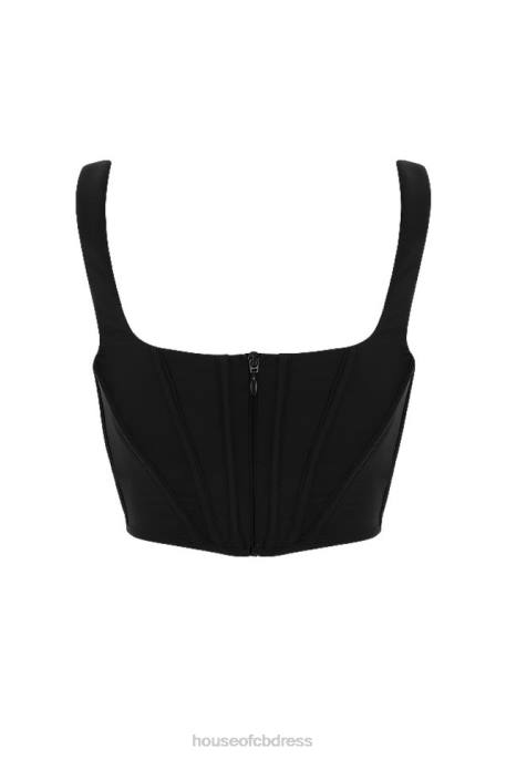 House of CB Ninetta Black Mesh Corset Clothing 4H6N94