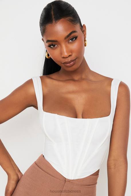 House of CB Ninetta White Mesh Corset Clothing 4H6N89