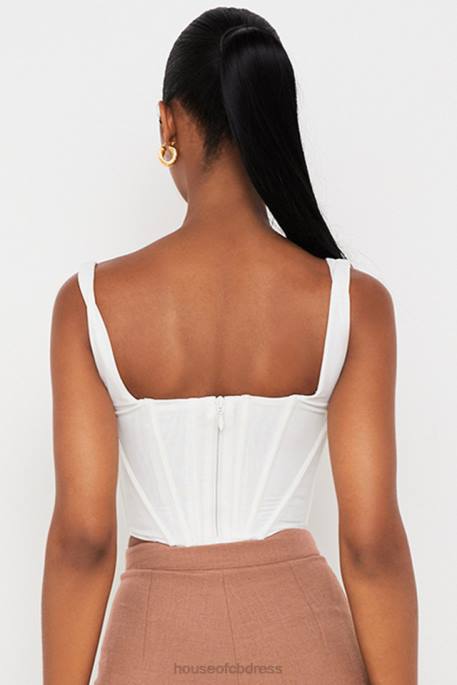 House of CB Ninetta White Mesh Corset Clothing 4H6N89