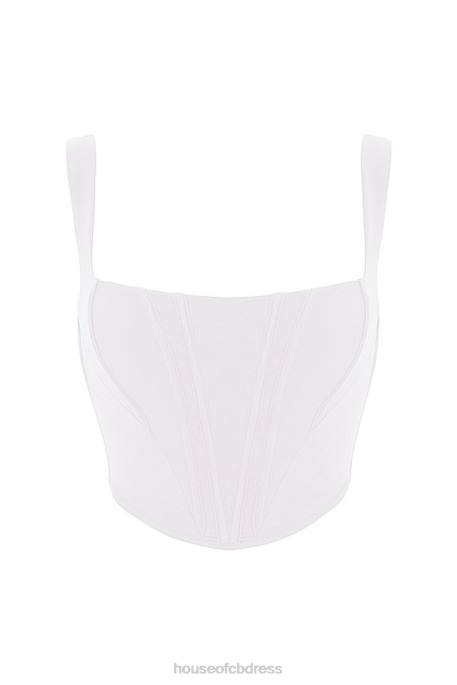 House of CB Ninetta White Mesh Corset Clothing 4H6N89
