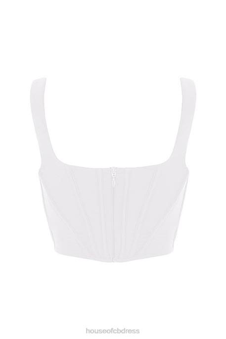 House of CB Ninetta White Mesh Corset Clothing 4H6N89