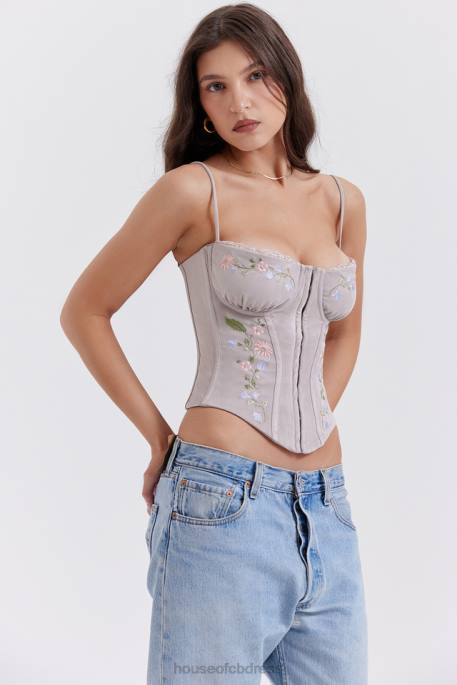 House of CB Petunia Light Lavender Embroidered Corset Clothing 4H6N26
