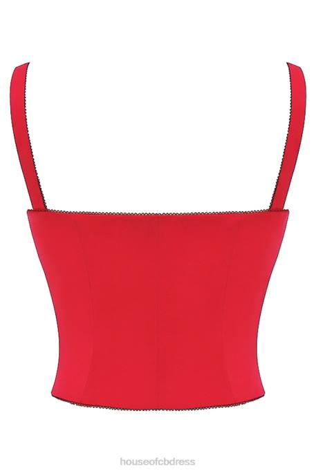 House of CB Pia Cherry Corset Clothing 4H6N23