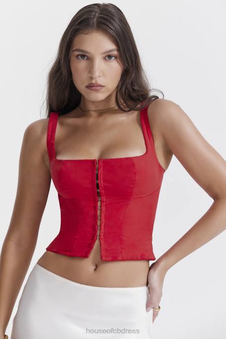 House of CB Pia Cherry Corset Clothing 4H6N23
