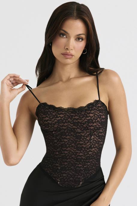 House of CB Romina Black Lace Corset Clothing 4H6N39
