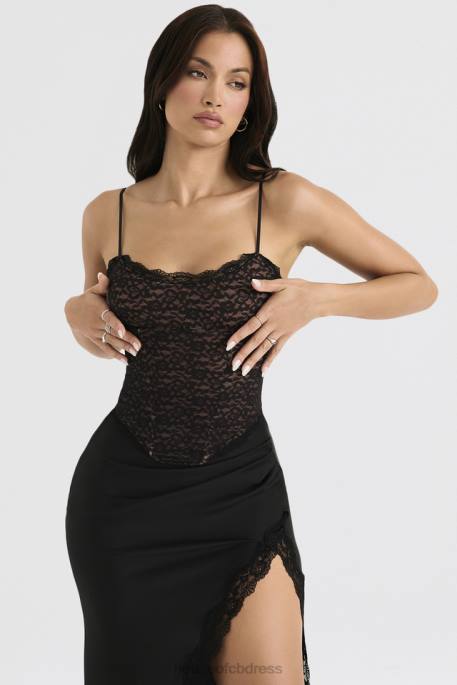 House of CB Romina Black Lace Corset Clothing 4H6N39