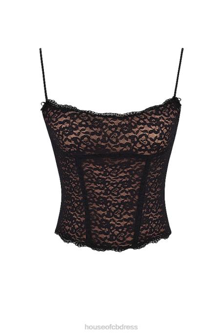 House of CB Romina Black Lace Corset Clothing 4H6N39