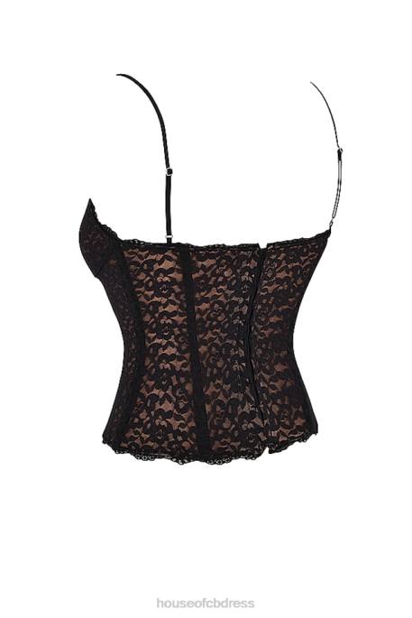 House of CB Romina Black Lace Corset Clothing 4H6N39