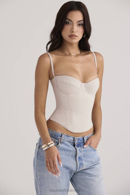 House of CB Shanna Oyster Underwired Corset Clothing 4H6N54